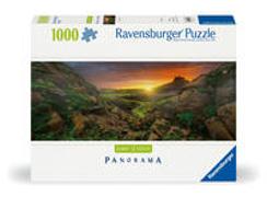 Ravensburger Puzzle 12000046 - Sonne über Island - 1000 Teile Puzzle für Erwachsene und Kinder ab 14 Jahren, Landschaftspuzzle im Panorama-Format